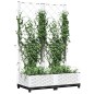 vidaXL Jardinera con enrejado PP blanco 80x40x121,5 cm