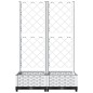 vidaXL Jardinera con enrejado PP blanco 80x40x121,5 cm