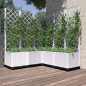 vidaXL Jardinera con enrejado PP blanco 120x120x136 cm vidaXL Jardinera con enrejado PP blanco 120x120x136 cm
