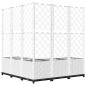 vidaXL Jardinera con enrejado PP blanco 120x120x136 cm vidaXL Jardinera con enrejado PP blanco 120x120x136 cm