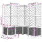 vidaXL Jardinera con enrejado PP blanco 120x120x136 cm vidaXL Jardinera con enrejado PP blanco 120x120x136 cm
