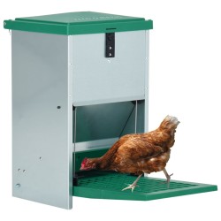 vidaXL Comedero automático para aves de corral con pedal 8 kg