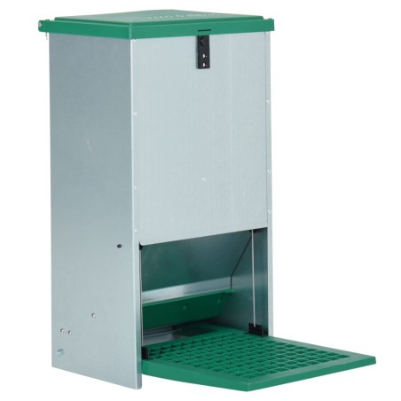 vidaXL Comedero automático para aves de corral con pedal 20 kg