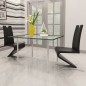 vidaXL Sillas de comedor 2 unidades cuero sintético negro vidaXL Sillas de comedor 2 unidades cuero sintético negro