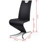 vidaXL Sillas de comedor 2 unidades cuero sintético negro vidaXL Sillas de comedor 2 unidades cuero sintético negro