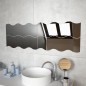 vidaXl Espejos de pared vidrio ondulado 60x18,5 cm 4 unidades vidaXl Espejos de pared vidrio ondulado 60x18,5 cm 4 unidades