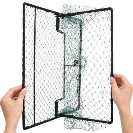 vidaXL Trampa para pájaros acero verde 50x40 cm