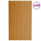 vidaXL Panel de tejado acero galvanizado color madera 36 uds 80x45 cm vidaXL Panel de tejado acero galvanizado color madera 36 uds 80x45 cm