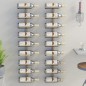 vidaXL Botellero de pared para 9 botellas 2 unidades hierro dorado vidaXL Botellero de pared para 9 botellas 2 unidades hierro dorado