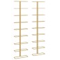 vidaXL Botellero de pared para 9 botellas 2 unidades hierro dorado vidaXL Botellero de pared para 9 botellas 2 unidades hierro dorado