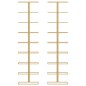 vidaXL Botellero de pared para 9 botellas 2 unidades hierro dorado vidaXL Botellero de pared para 9 botellas 2 unidades hierro dorado