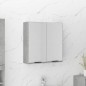 vidaXL Armario de baño con espejo color gris hormigón 64x20x67 cm vidaXL Armario de baño con espejo color gris hormigón 64x20x67 cm