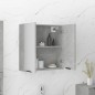 vidaXL Armario de baño con espejo color gris hormigón 64x20x67 cm vidaXL Armario de baño con espejo color gris hormigón 64x20x67 cm
