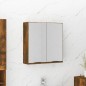 vidaXL Armario de baño con espejo color roble ahumado 64x20x67 cm vidaXL Armario de baño con espejo color roble ahumado 64x20x67 cm