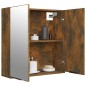 vidaXL Armario de baño con espejo color roble ahumado 64x20x67 cm vidaXL Armario de baño con espejo color roble ahumado 64x20x67 cm
