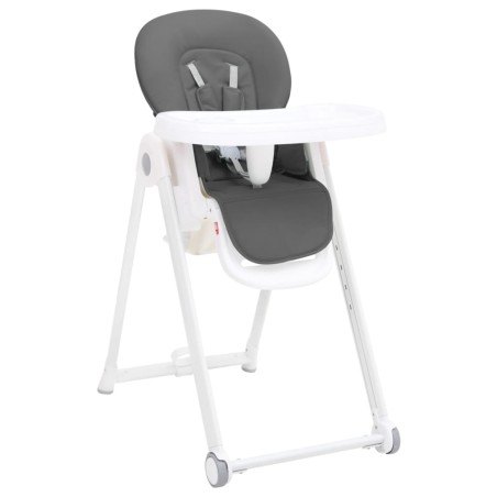 vidaXL Trona de bebé de aluminio gris oscuro