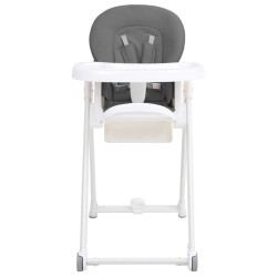 vidaXL Trona de bebé de aluminio gris oscuro