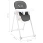 vidaXL Trona de bebé de aluminio gris oscuro vidaXL Trona de bebé de aluminio gris oscuro