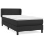 vidaXL Cama box spring con colchón cuero sintético negro 90x190 cm vidaXL Cama box spring con colchón cuero sintético negro 90x190 cm