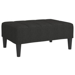 vidaXL Reposapiés de tela negro 78x56x32 cm