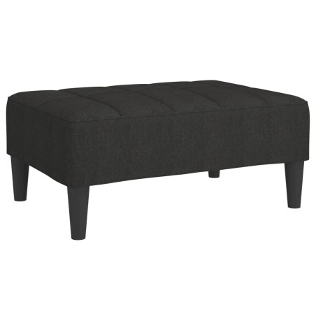 vidaXL Reposapiés de tela negro 78x56x32 cm
