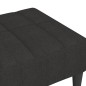 vidaXL Reposapiés de tela negro 78x56x32 cm