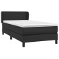 vidaXL Cama box spring con colchón cuero sintético negro 90x190 cm vidaXL Cama box spring con colchón cuero sintético negro 90x190 cm
