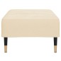 vidaXL Reposapiés de terciopelo crema 78x56x32 cm vidaXL Reposapiés de terciopelo crema 78x56x32 cm