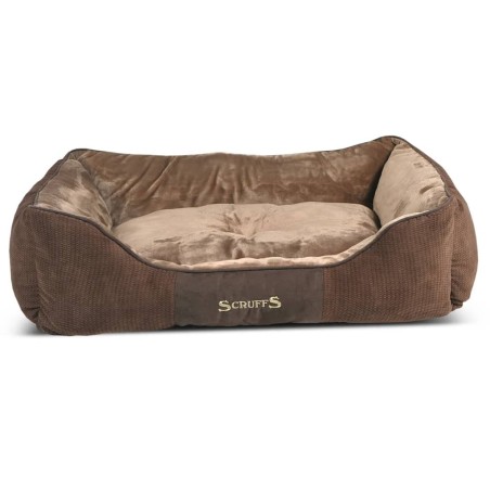 Scruffs & Tramps Cama para mascotas Chester marrón talla XL 90x70 cm
