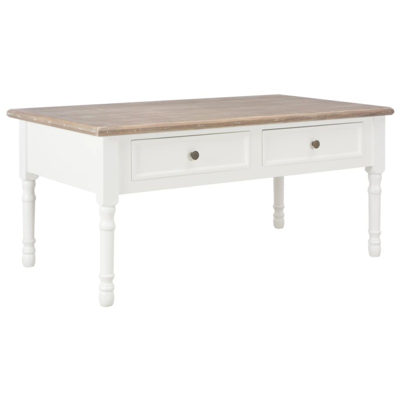 vidaXL Mesa de centro de madera blanco 100x55x45 cm vidaXL Mesa de centro de madera blanco 100x55x45 cm