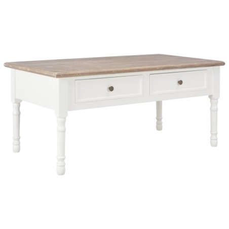 vidaXL Mesa de centro de madera blanco 100x55x45 cm