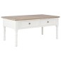 vidaXL Mesa de centro de madera blanco 100x55x45 cm vidaXL Mesa de centro de madera blanco 100x55x45 cm