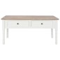 vidaXL Mesa de centro de madera blanco 100x55x45 cm vidaXL Mesa de centro de madera blanco 100x55x45 cm