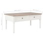 vidaXL Mesa de centro de madera blanco 100x55x45 cm vidaXL Mesa de centro de madera blanco 100x55x45 cm