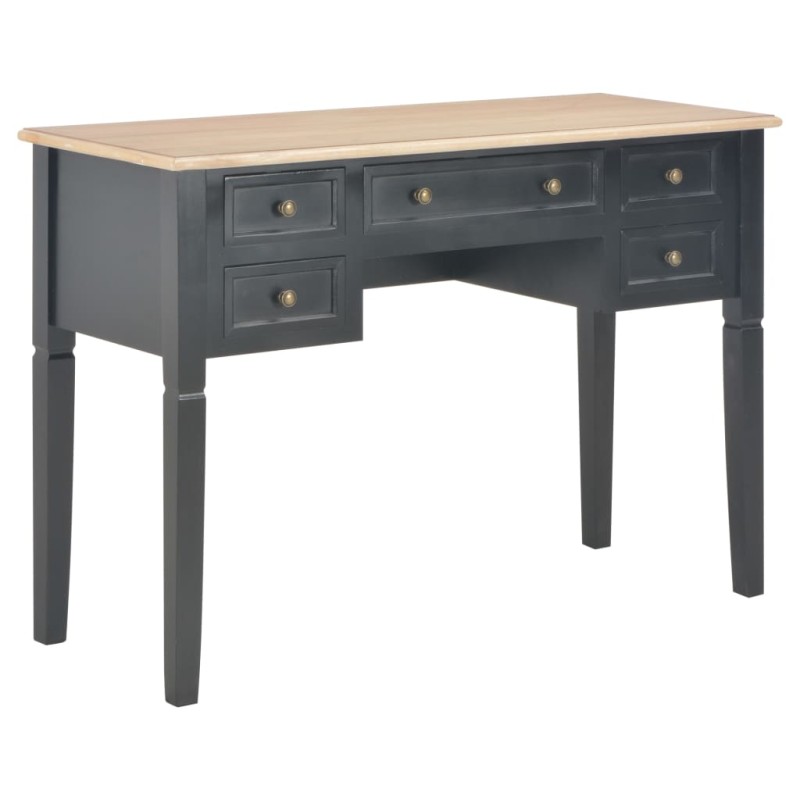 vidaXL Escritorio de madera negro 109,5x45x77,5 cm vidaXL Escritorio de madera negro 109,5x45x77,5 cm