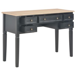 vidaXL Escritorio de madera negro 109,5x45x77,5 cm