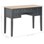 vidaXL Escritorio de madera negro 109,5x45x77,5 cm vidaXL Escritorio de madera negro 109,5x45x77,5 cm