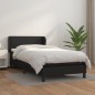 vidaXL Cama box spring con colchón cuero sintético negro 80x200 cm