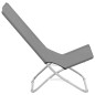 vidaXL Sillas de playa plegables 2 unidades tela gris vidaXL Sillas de playa plegables 2 unidades tela gris
