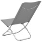 vidaXL Sillas de playa plegables 2 unidades tela gris vidaXL Sillas de playa plegables 2 unidades tela gris