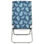 vidaXL Sillas de playa plegables 2 uds tela con estampado de hojas vidaXL Sillas de playa plegables 2 uds tela con estampado de hojas