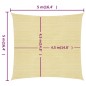 vidaXL Toldo de vela HDPE beige 160 g/m² 5x5 m vidaXL Toldo de vela HDPE beige 160 g/m² 5x5 m