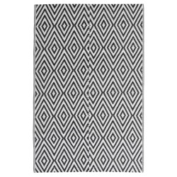 vidaXL Alfombra de exterior PP negra 140x200 cm