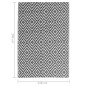 vidaXL Alfombra de exterior PP negra 140x200 cm vidaXL Alfombra de exterior PP negra 140x200 cm