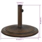 vidaXL Base de sombrilla de hierro fundido bronce 45x45x30 cm 