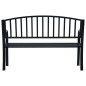 vidaXL Banco de jardín acero negro 120 cm vidaXL Banco de jardín acero negro 120 cm