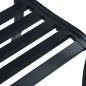 vidaXL Banco de jardín acero negro 120 cm vidaXL Banco de jardín acero negro 120 cm