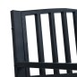 vidaXL Banco de jardín acero negro 120 cm vidaXL Banco de jardín acero negro 120 cm