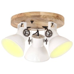 vidaXL Lámpara de techo industrial 25 W blanco 42x27 cm E27