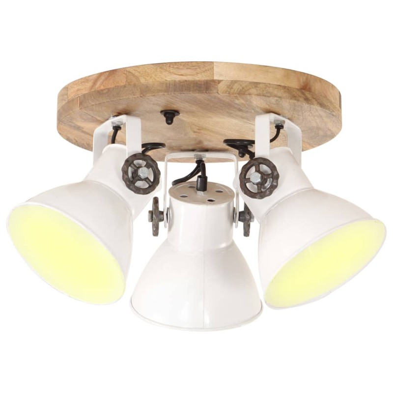 vidaXL Lámpara de techo industrial 25 W blanco 42x27 cm E27